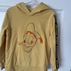 Disney Yellow Hoodie with Donald Duck Design